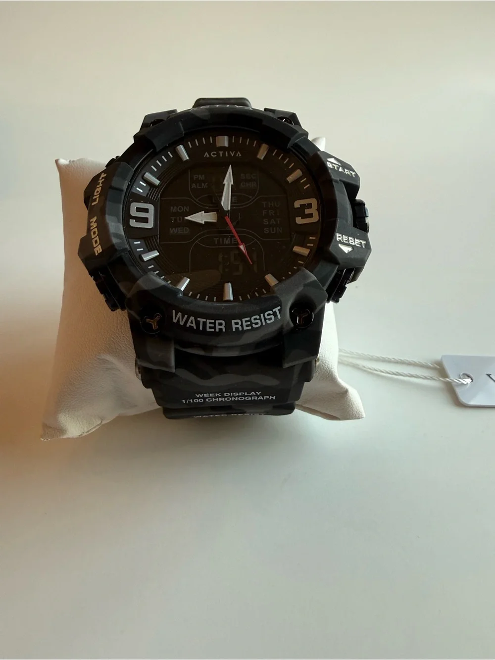 Activa Gray Camo Analog Digital Sport Watch NWT